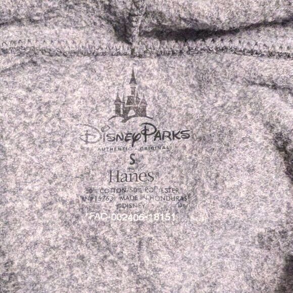 Disney Parks Mickey 1928 Anniversary Hoodie Baseball Fleece Gray Heather Size Sm - Picture 4 of 4